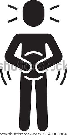 Zdjęcia stock: Upset Stomach Symptomp Of Pregnancy Vector Icon