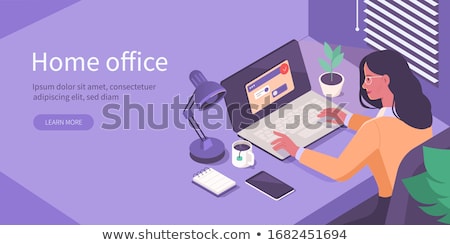 Сток-фото: Manager At Desk Working