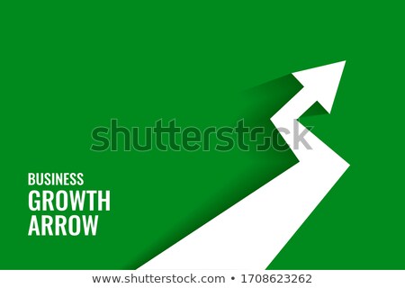 Stok fotoğraf: Green Business Growth Arrow Showing Upward Trend