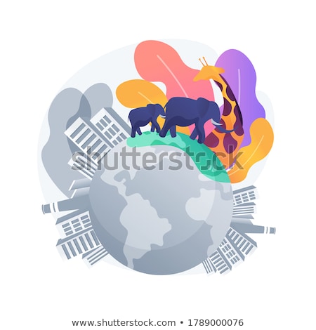 Stock photo: Habitat Destruction Vector Concept Metaphors