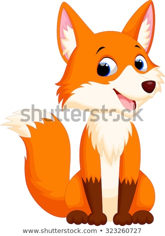 Сток-фото: Cute Fox Cartoon Isolated Vector Illustration