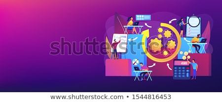 Stockfoto: Workflow Processes Concept Banner Header