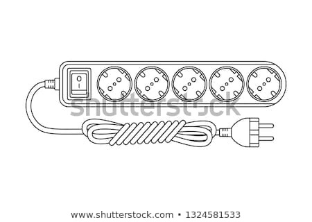 Сток-фото: White Power Extension Cord