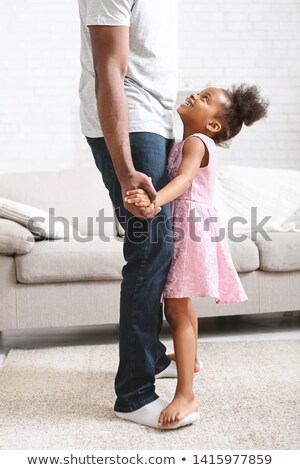 Foto stock: Cute Little African American Girl Dancing