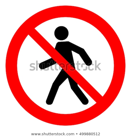 Сток-фото: Prohibition Sign For Pedestrians