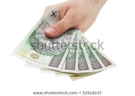 Stock photo: Polish Money In Hand Clipping Path Included
