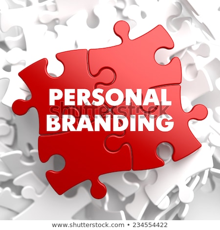 Stockfoto: Personal Branding On Red Puzzle