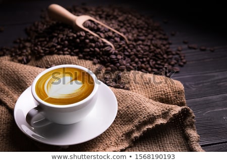 Stock foto: Asse · Kaffee · mit · Herz