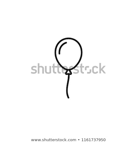 Stockfoto: Outline Balloon Icon Isolated On White Background