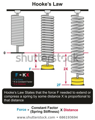 Zdjęcia stock: Hookes Law The Force Is Proportional To The Extension