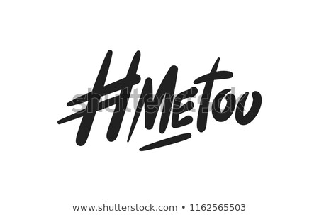 ストックフォト: Trending Hashtag Metoo On White Background