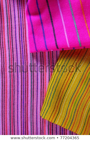 Foto stock: Mexican Serape Vibrant Pink Macro Fabric Texture