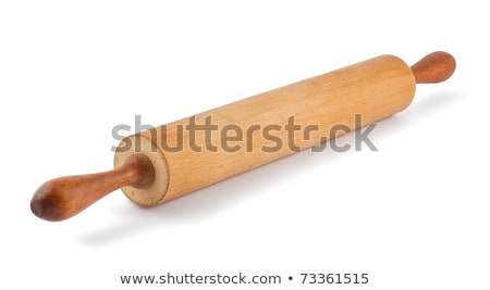 Foto stock: Wooden Rolling Pin On Light Background