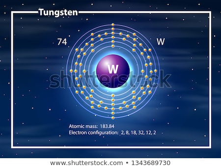 Сток-фото: Tungsten Atom Diagram Concept