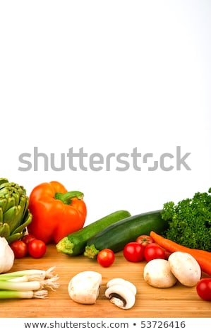 Stok fotoğraf: Edible Mushrooms On Wooden Cutting Board And Knife