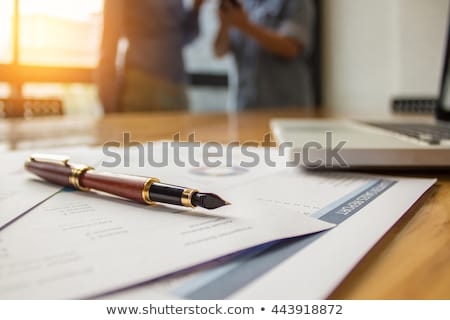Stock photo: Fountain Pen On Business Chart