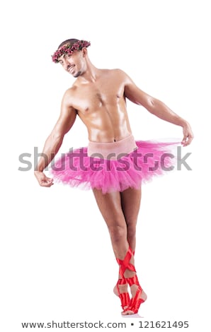 Stock fotó: Muscular Ballet Performer In Funny Concept