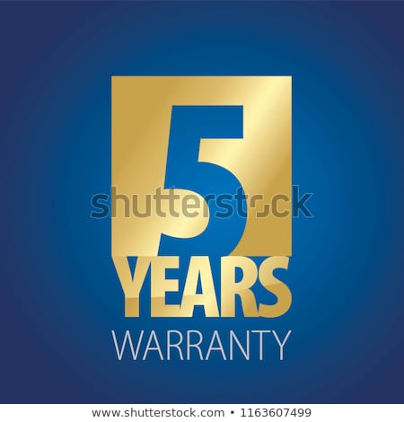 Foto stock: 5 Years Warranty Blue Vector Icon Design