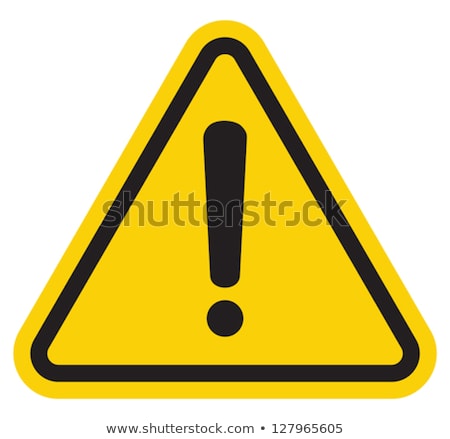 Zdjęcia stock: Alert Sign Yellow Vector Icon Button