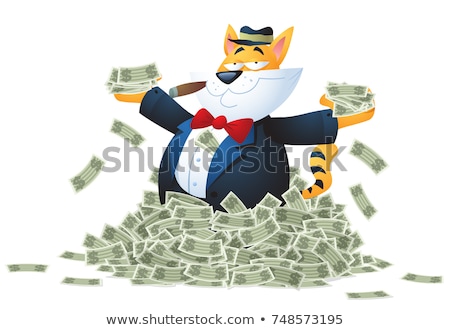 Foto stock: Business Fat Cat