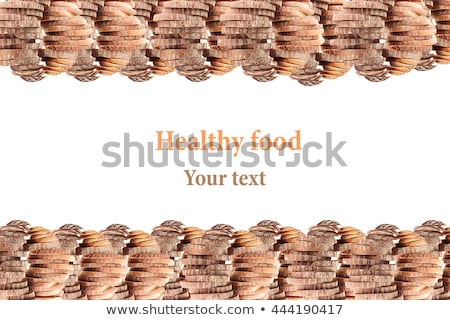 Stock foto: Decorative Edging Of The Piles Of Black Rye Bread And White Bread On A White Background Isolated B