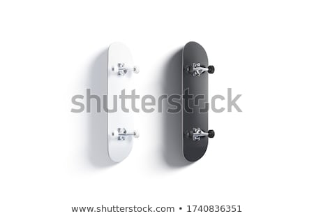 Stock photo: Blank Wooden Skateboard Deck 3d Rendering