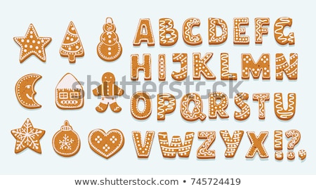 Foto stock: Christmas Alphabet Letter N