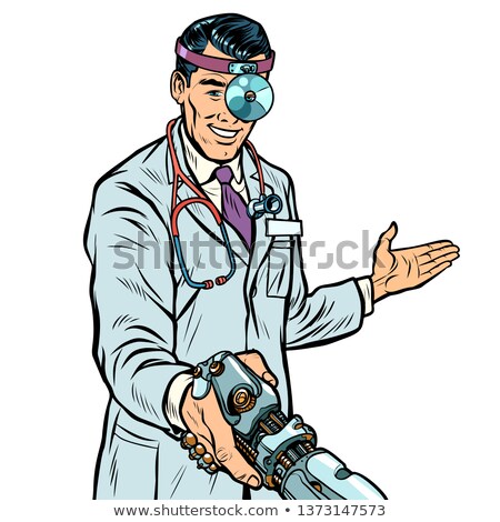 Сток-фото: Doctor Surgeon Handshake Robot Prosthesis