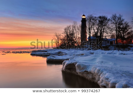ストックフォト: Lighthouse In Winter Season