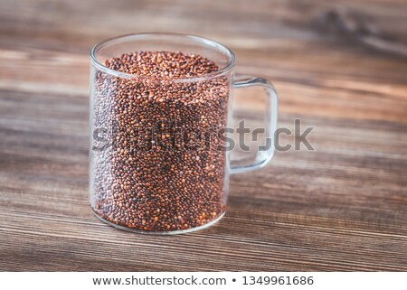 Stock photo: Glass Mug Of Red Quinoa