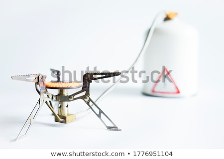 Foto d'archivio: Portable Stove Or Primus Isolated On White Background Equipment For Camping And Outdoor Activities