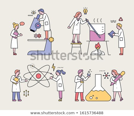 ストックフォト: Many Scientists Doing Experiment