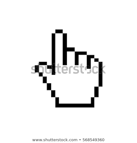 Stock fotó: Hand Mouse Hand Cursor Pointer With Information Sign Isolated V