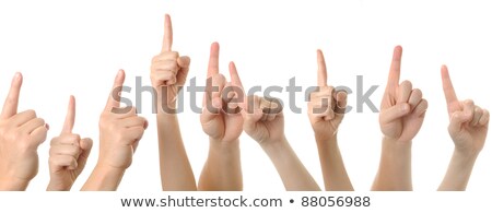 Stockfoto: Number One Hand Gesture Guide