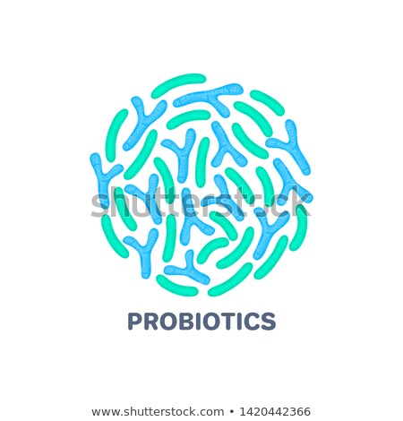 Сток-фото: Vector Probiotics In Circular Shape Bifidobacterium Microbiome Medicine Or Dietary Supplement