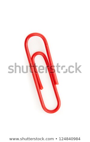 Stockfoto: Red Paperclips On Red