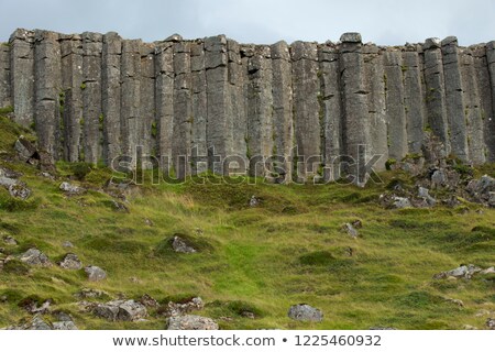 Stockfoto: Wall Of High Basalt Columns