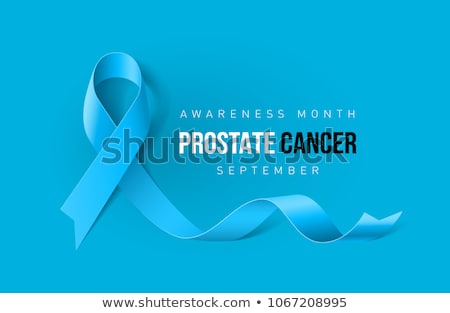 Сток-фото: Prostate Cancer Awareness Month Realistic Light Blue Ribbon Symbol Medical Design Vector Illustra