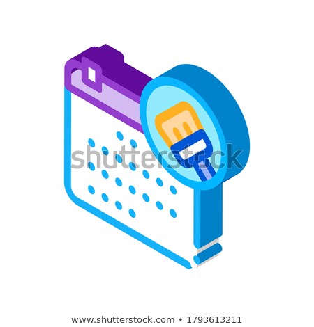 Cleaning Calendar Isometric Icon Vector Illustration [[stock_photo]] © pikepicture