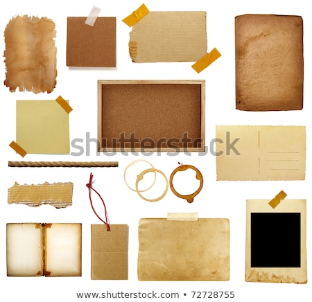 [[stock_photo]]: Old Book Page Coffee And Cardboard Blank