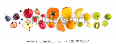 Zdjęcia stock: Red Cherry Fruits On A White Background