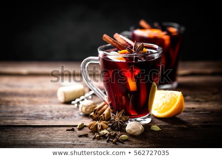 Сток-фото: Christmas Background With Mulled Wine