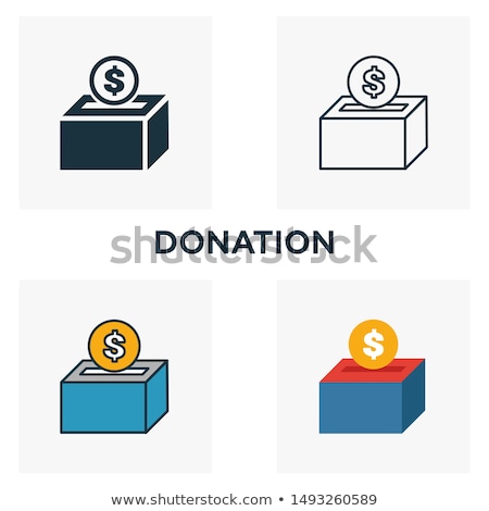 Stok fotoğraf: Donate Red Vector Icon Design