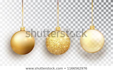 Foto stock: Christmas Background With Gold Baubles Eps 10