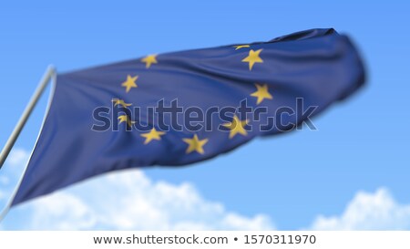 Foto d'archivio: Waving Flag Of European Union 3d Illustration