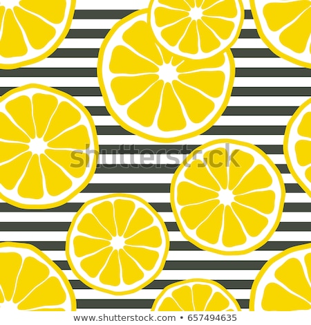 Foto stock: Abstract Pattern Of Lemon Slices Black And White