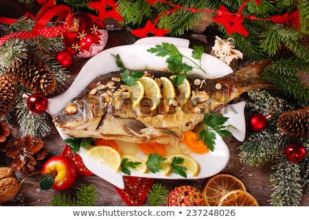 Stockfoto: Oven Roasted Carp