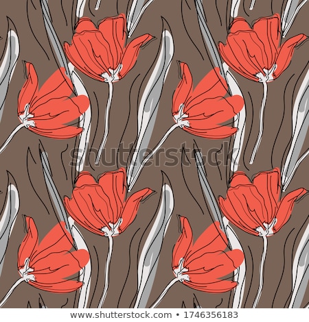 Stock photo: Paper Card With Tulips Eps 10