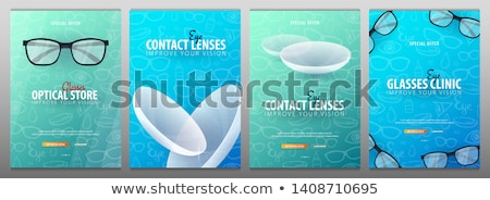 ストックフォト: Medical Stylish Contact Optical Lenses Set Vector