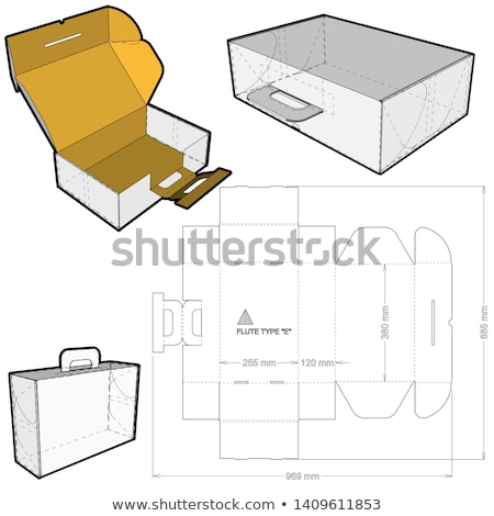 [[stock_photo]]: Box With Handle For Transportation Food Vector